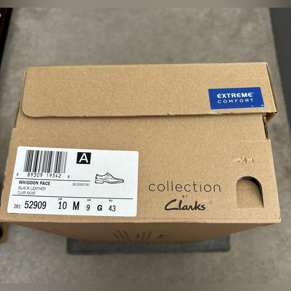 CLARKS Whiddon Pace Black Leather, Size Mens 10, EUC, Dress shoes - Picture 9 of 13